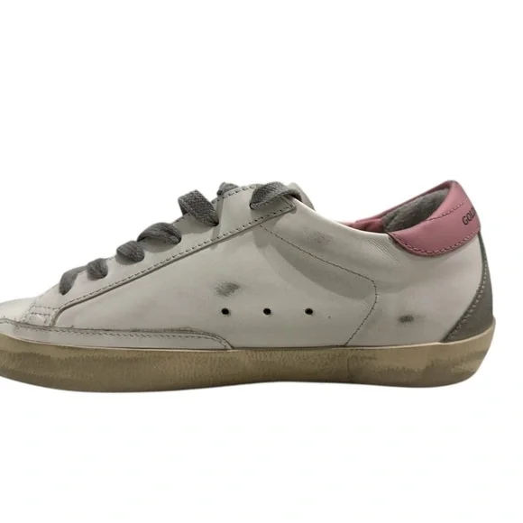 Golden Goose Women's Super Star Sneakers White Light Pink NIB - Picture 9 of 16